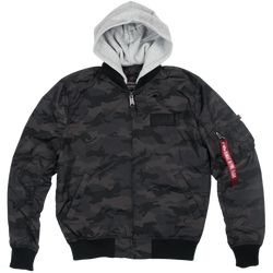 Alpha Industries Bunda  MA-1 TT Hood black camo