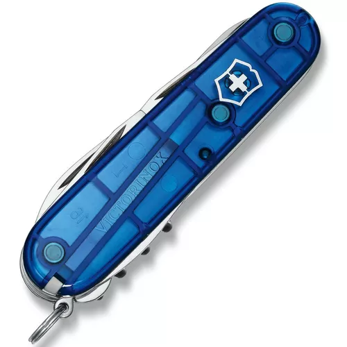VICTORINOX nůž kapesní CLIMBER 91mm MODRÝ transparentní