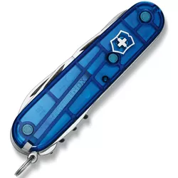 VICTORINOX nůž kapesní CLIMBER 91mm MODRÝ transparentní