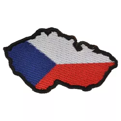 MILITARY RANGE nášivka MAPA ČR uvnitř státní vlajka - BAREVNÁ