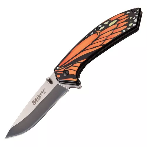 MTech USA nůž zavírací BUTTERFLY hladké ostří ORANŽOVÝ