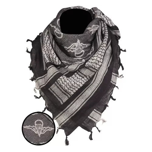 MIL-TEC šátek SHEMAGH PARATROOPER ČERNO/BÍLÝ