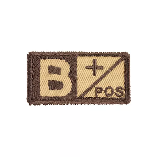 MILITARY RANGE nášivka krevní skupina B POS VELCRO PÍSKOVÁ