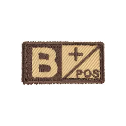 MILITARY RANGE nášivka krevní skupina B POS VELCRO PÍSKOVÁ