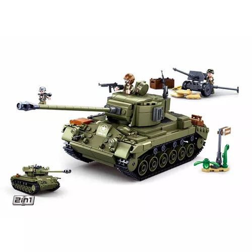 Sluban B0860 Sluban stavebnice STŘEDNÍ TANK M26 PERSHING 2v1