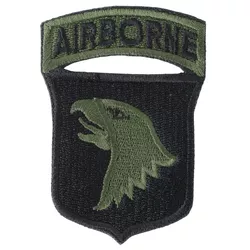 NAVYS nášivka 101st AIRBORNE DIVISION - ČERNÁ