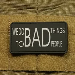 JACKETS TO GO nášivka WE DO BAD THINGS plast ČERNÁ