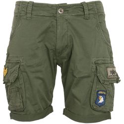 Alpha Industries Kalhoty krátké  Crew Short Patch olivová tmavá 34