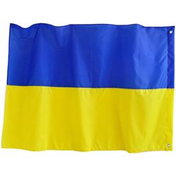 Vlajka: Ukrajina [150x100, šitá, s oky]
