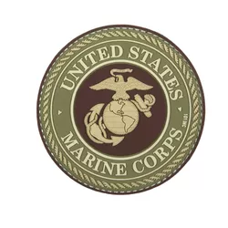 101INC nášivka 3D plastová UNITED STATES MARINE CORPS COYOTE