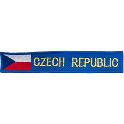 Nášivka: CZECH REPUBLIC - s vlajkou modrá | žlutá