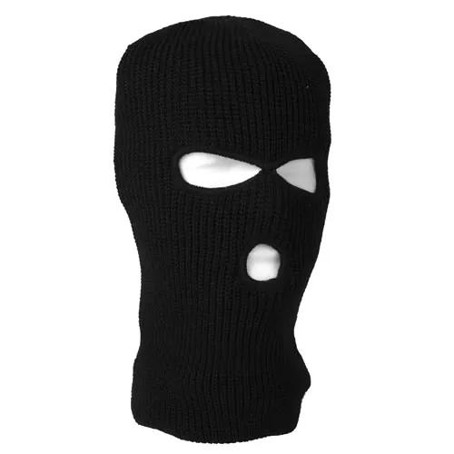 MIL-TEC kukla BALACLAVA pletená se 3 otvory ČERNÁ