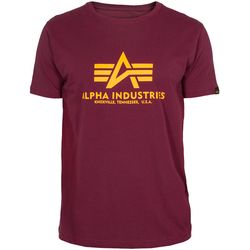 Alpha Industries Tričko  Basic T-Shirt bordové XXL