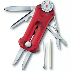 VICTORINOX nůž kapesní GOLFTOOL ČERVENÝ transparentní