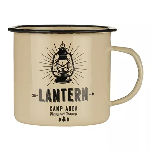 FOSCO hrnek Outdoor Lantern smaltovaný 500 ml PÍSKOVÝ