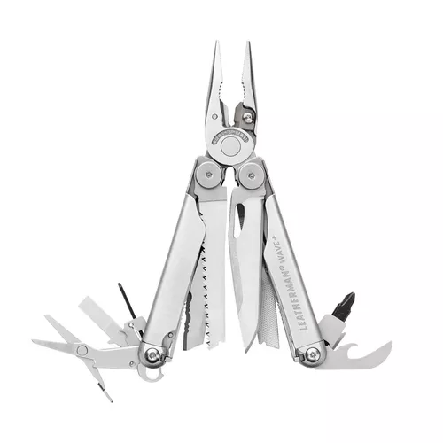 Leatherman kleště multifunkční skládací WAVE PLUS STŘÍBRNÉ