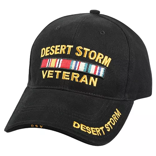 ROTHCO čepice baseball DELUXE DESERT STORM VETERAN ČERNÁ