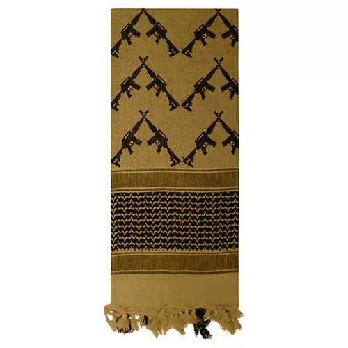 ROTHCO šátek SHEMAGH CROSSED RIFLES 107 x 107 cm COYOTE