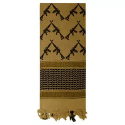 ROTHCO šátek SHEMAGH CROSSED RIFLES 107 x 107 cm COYOTE