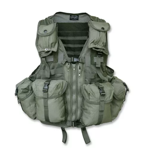 MIL-TEC vesta taktická MODULAR SYSTEM s 8 kapsami ZELENÁ