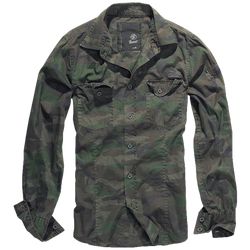 Brandit Košile SlimFit Shirt woodland L