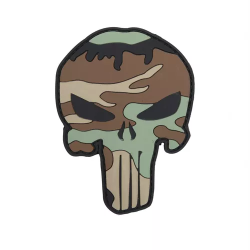 101INC nášivka PUNISHER velcro 3D plastová WOODLAND