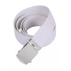 ROTHCO opasek s chromovou sponou 110 cm BÍLÝ