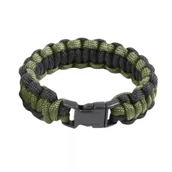 ROTHCO náramek SURVIVAL PARACORD OLIV-ČERNÝ 17,5 cm