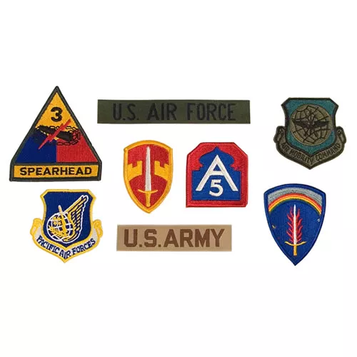 ROTHCO nášivky MILITARY různé druhy 100ks