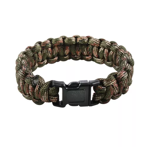 ROTHCO náramek SURVIVAL PARACORD WOODLAND 17,5 cm