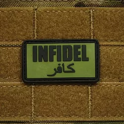 JACKETS TO GO nášivka INFIDEL plast ZELENÁ