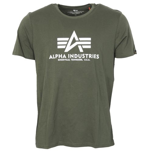 Alpha Industries Tričko  Basic T-Shirt olivová tmavá 5XL