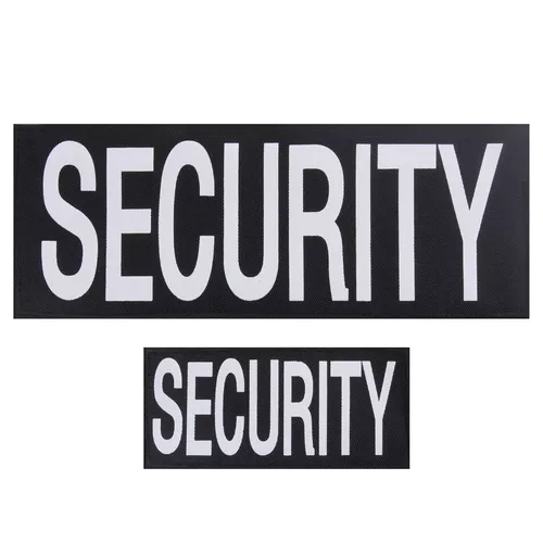 ROTHCO nášivka SECURITY 2 ks ČERNÁ s bílým potiskem VELCRO