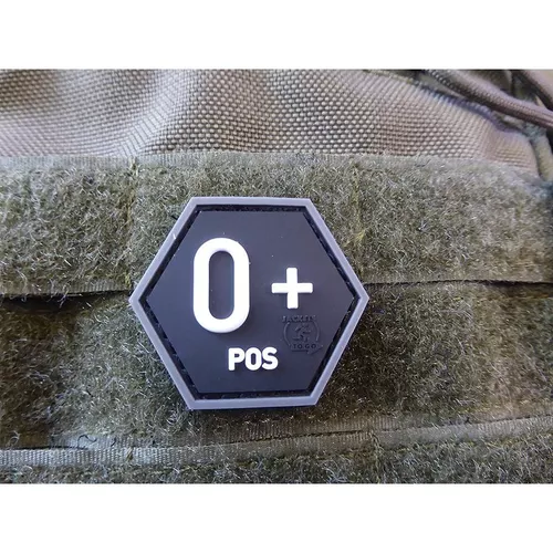 JACKETS TO GO nášivka hexagon krev 0 POS plast ČERNÁ SWAT