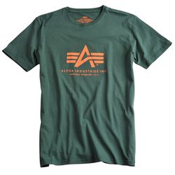 Alpha Industries Tričko  Basic T-Shirt petrolejové S