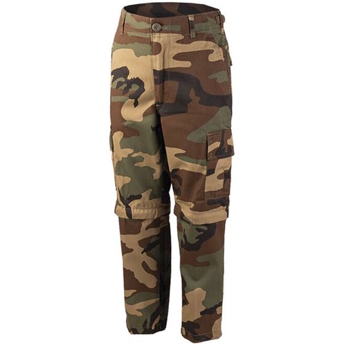 Kalhoty dětské BDU ZIP-OFF woodland XL