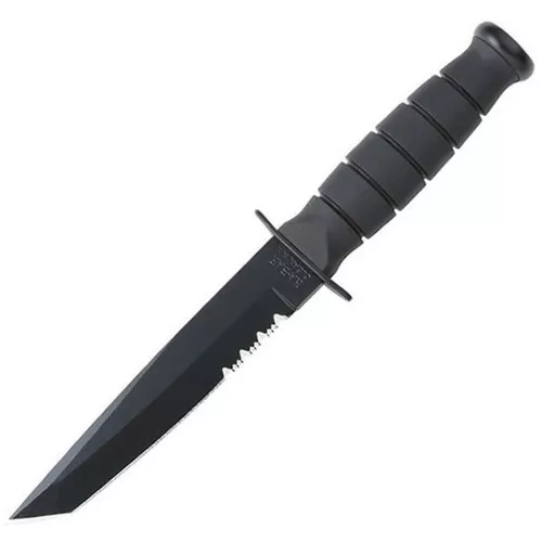 KA-BAR nůž FIGHTING/UTILITY TANTO ozubené ostří ČERNÝ