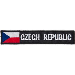 Nášivka: CZECH REPUBLIC - s vlajkou černá | bílá