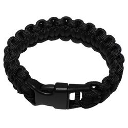 Náramek Paracord 2.3, plast. spona černý S