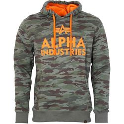 Alpha Industries Mikina  Foam Print Hoody woodland L