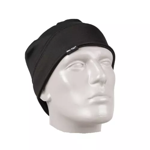 MIL-TEC čepice ELASTIC FLEECE ČERNÁ
