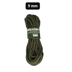 MIL-TEC šňůra COMMANDO pomocná ø 9 mm / 15 m ZELENÁ