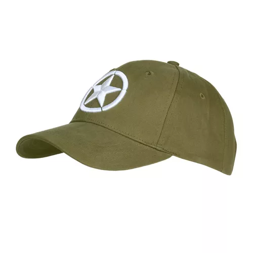FOSTEX čepice baseball 3D výšivka ALLIED STAR WWII ZELENÁ