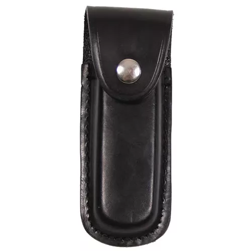 FOX Outdoor pouzdro na zavírací nůž kožené 13cm ČERNÉ