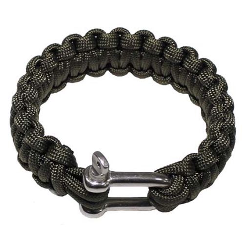 Náramek Paracord 2.3, kov. spona zelený M