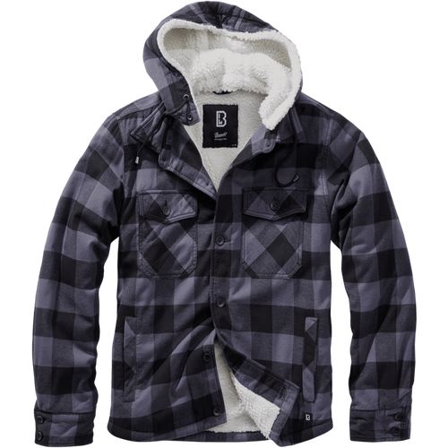 Brandit Bunda Lumberjacket Hooded černá | šedá XXL