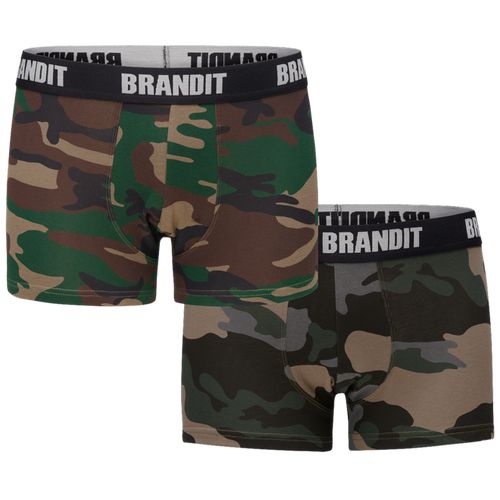 Brandit Boxerky Boxershorts Logo [sada 2 ks] woodland | darkcamo S