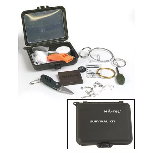 MIL-TEC sada pro přežití KPZ SURVIVAL BOX plastový