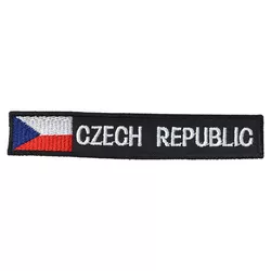 NAVYS nášivka CZECH REPUBLIC S VLAJKOU - ČERNÁ