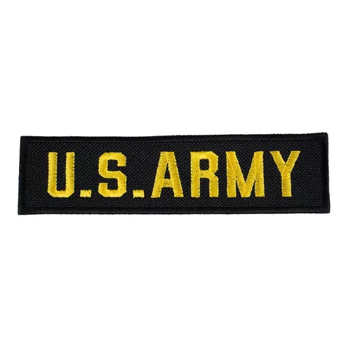 NAVYS nášivka US ARMY - ČERNÁ se žlutou nití VELCRO